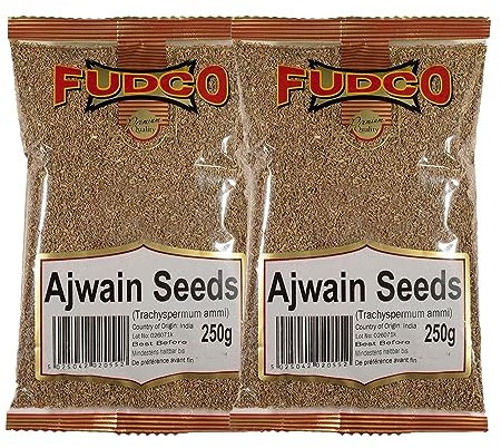 Fudco Ajwain Seeds | 250G | Gourmet Carom Seeds | Flavoring Agent for Savory Dishes | Aromatic | Easy to Use | Indian Origin | Each 250G | Pack of 2