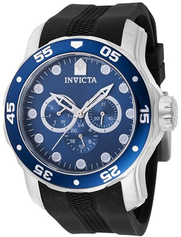 Invicta Pro Diver - Scuba 45722 Herren Uhr - Wasserdicht - Analog - Quarzuhrwerk - Edelstahl mit blauen zifferblat - 48mm
