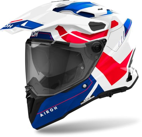 AIROH COMMANDER 2 REVEAL BLUE/RED GLOSS M | Beschlaghemmend
