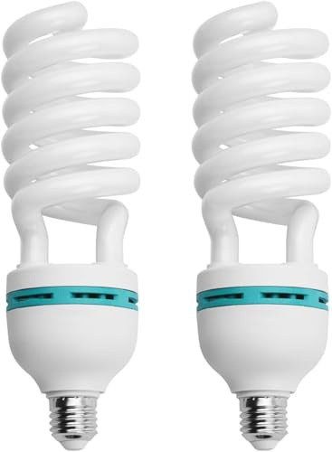 Andoer 2 x 135W Bombilla para Estudio Fotográfico, E27 5500K Luz Diurna y Natural Ahorro de Energía para iluminación de vídeo de fotografía de Estudio