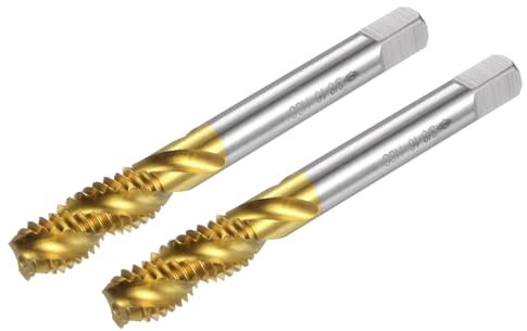 QUARKZMAN 2Stück Amerikanische Gewindeschneider 3/8-16 UNC Gewindebohrer HSS(6542) Hochwertiger Titanbeschichteter Maschinengewindebohrer