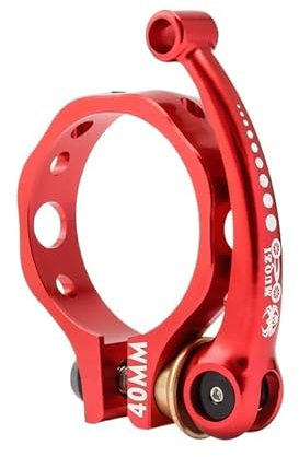 wangfq Sattelklemme Fahrrad-Sattelstützenklemme, 40 mm, 41 mm, Sattelstützenklemme, ultraleichte Aluminiumlegierung, Schnellspanner-Sattelklemme Sattelklemme (Color : 40MM Red)