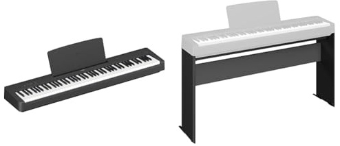Yamaha P-145 Digital Piano - Pianoforte Digitale leggero e portatile & L-100 Supporto per Pianoforte Digitale - Design Elegante in Legno, Compatibile con i Pianoforti Digitali P-143, P-145 e P-223