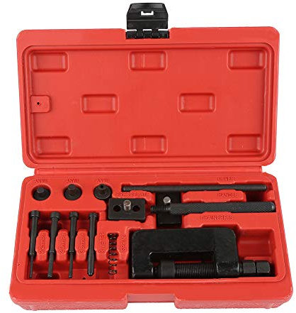 OHMG 13 piezas Herramienta de remachado y separación para cadenas de motocicletas y distribución,Separador de cadena de distribución de motocicletas,Kit de remachadora de cadena de motocicleta