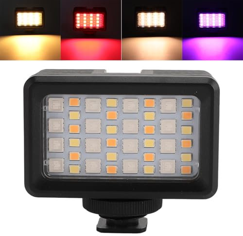 Videolicht an der Kamera, 2500 K Bis 9000 K CRI 95+ LED-Kamera-Lichtfülllampe, 40 M wasserdichte RGB-Panel-Lampe für Tragbare Fotografie-Selfie-Beleuchtung