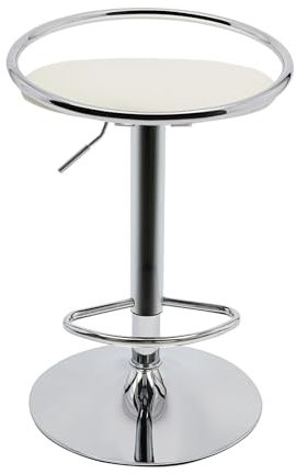 YUNRUX Höhenverstellbar 68-89cm Barhocker 360° Drehbar Barstuhl Tresenhocker Bistrohocker Profi Arbeitshocker Kosmetikhocker runder Gel Sitz Stuhl Arzthocker Praxishocker Einsatz bis 150kg (Weiß)
