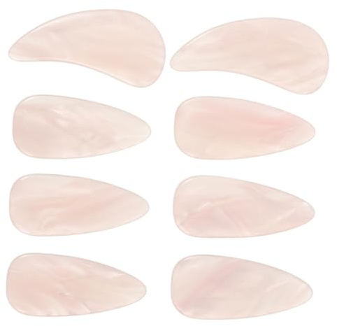 Guzheng Nagel Fingerpicks aus Harz Zelluloid 8 Stück | Rosa, für Anfänger und Musiker, Glatte Oberfläche, Schutz für Sauberes Spielgefühl
