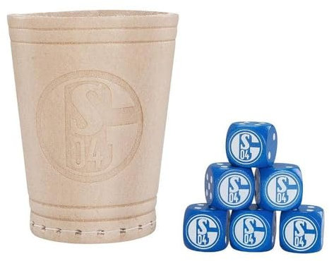 FC Schalke 04 Knobelbecher Würfelbecher Becher Würfel Knobeln Logo Fußball S04