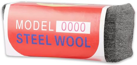 Stahlwolle, 1 Stück 0000 Stahlwolle, 100g 0000 Stahlwolle Rollen, Leicht zu Schneidende Stahlwolle, Für Reinigen, Schleifen und Polieren, für Räume, Garagen und Gärten(Grau)