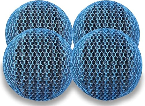 Vauki Lot de 4 absorbeurs de mousse pour jacuzzi et boules filtrantes absorbantes - Balles d'éponge flottantes pour bassin d'eau chaude, 100 ml/min, réutilisables 50 x pour spa/Hot Tub-N