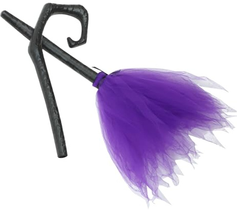 Toddmomy Scopa Strega Halloween Smontabile Decorativa Cosplay Party Accessorio Riutilizzabile e Resistente per Costume Feste