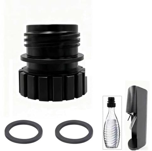 für SodaStream Terra Glasflasche Adapter,Quick Connect für Crystal 0,7L Duo | Adapter für SodaStream Terra und Duo zur Nutzung von Crystal Glasflaschen 0,7L mit Quick Connect Anschluss.