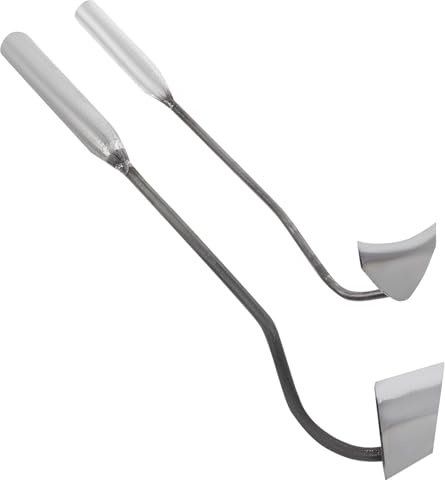 jojofuny Zappe Manuali da Giardinaggio in Acciaio 2 Pezzi Zappe Portatili per Diserbo da Esterno Impugnatura Ergonomica Attrezzi Leggeri per Coltivare e Trapiantare Ortaggi in Casa