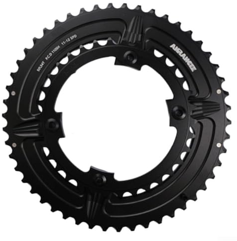 LatoYard Shimano 105/Ultegra/Dura-Ace Asymmetrisches Rennrad-Kettenblatt, 50-34T 110BCD 4-Bolzen für FC-R7000/R8000/R9100 Kurbelgarnituren