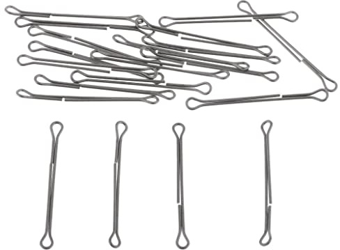 SunsoilGiant 20 Stück Articulated Shank Edelstahl Fliegenbinden Doppelöhriger Schaft Intruder Shank Flexible Drahtverbindung für Hechtangeln