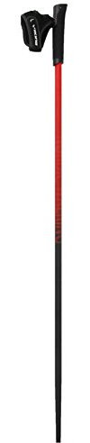 viking Nordic Walking stavar – ultralätt – handledsrem med clip-on-system – profilerat handtag – Pro tränare, röd, 115 cm
