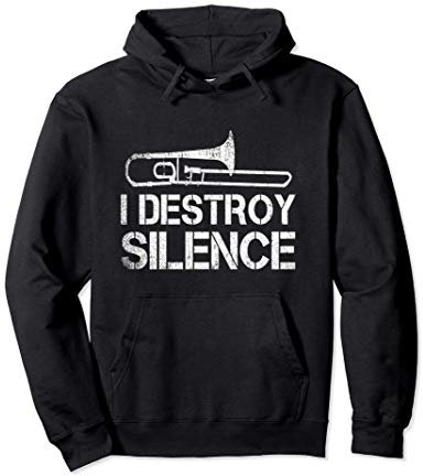Jazz Musik Posaunist Geschenk Musikinstrument Posaune Pullover Hoodie