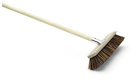 Reinica Straßenbesen Triple-Mix mit Metallstielhalter Kratzbesen Outdoorbesen Hofbesen Terrassenbesen