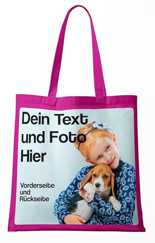 BLAK TEE Personalisierbarer Selbst Gestalten mit Foto und Text Wiederverwendbare Einkaufstasche