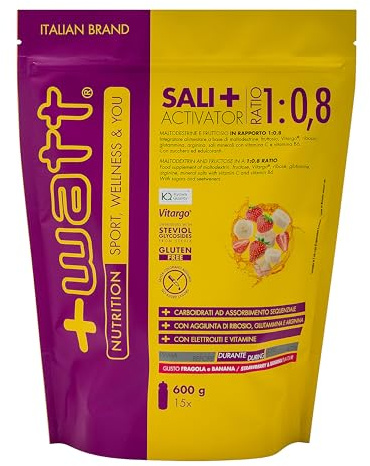 Sali+ Activator - Azione Proenergetica e di Reintegro Sali - Doypack 600 g Gusto Fragola Banana