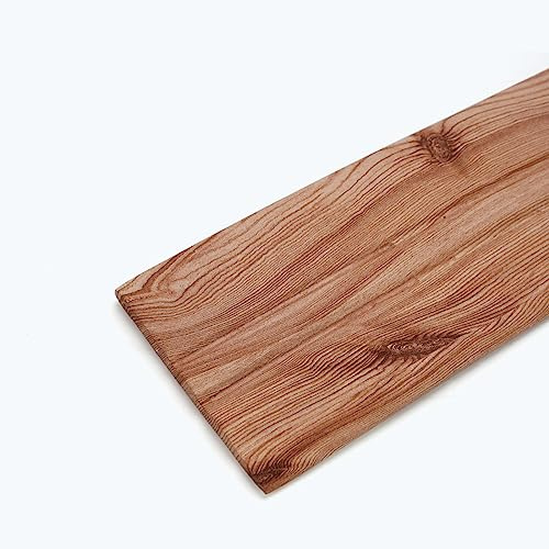 Dostear Borde del papel pintado 14 vetas de madera clara Auto Adhesivo del Papel Pintado del PVC Cenefa autoadhesiva para decoración de pared de cocina baño 9.8 x 300 cm