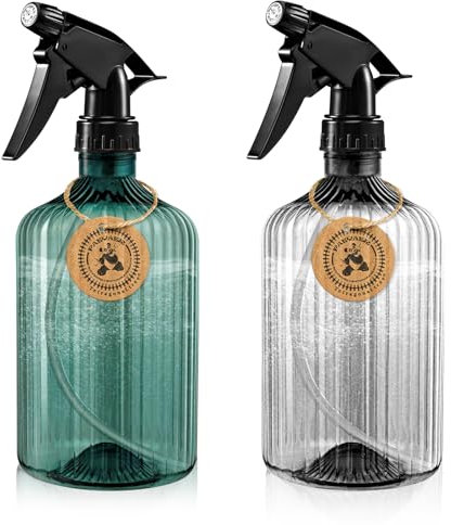 paeyaer Hair Spray Bottles 18 oz - Ultra Fine Continuous Water Mister for Hairstyling, Cleaning, Plants, Misting & Pet training (2 Pack)