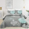 WONGS BEDDING Copriletto 200 x 220 cm, morbido copriletto estivo trapuntato, per letto matrimoniale, in microfibra, con 2 federe 50 x 75 cm