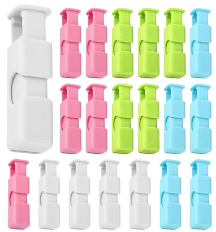 Bread Bag Clips,Bag Clips for Food Storage,Bag Fastener Clips to Tighten and Lock - 20 Snacks Clamps, Bread Bag Clip, Cereal Bags