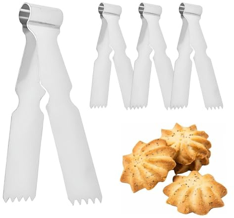 Tång i rostfritt stål, bakningstång, 4 st serveringstång i rostfritt stål, kakpincett - kakdekoration och tätningsmaskin, verktyg för | kakpincett - kakdekoration och tätningsmaskin, verktyg för