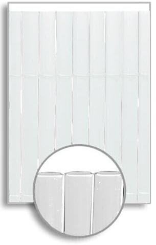 HERSIG - Cañizo PVC doble cara color blanco | Valla ocultación patio, jardin,balcón (150X300cm)
