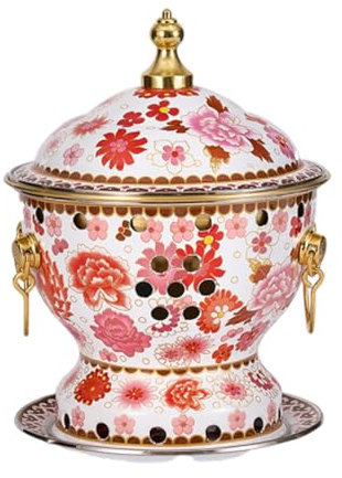 OYWEHECE Chafing Gerichte Single Person Kleine Kupfer Topf Alte Peking Kleine Fette Kuh Hot Pot Chinesische Traditionelle Cloisonne Hot Pot Commercial,A