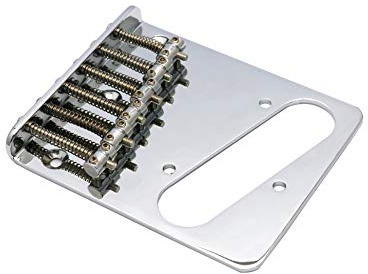 Metallor Guitar Bridge 6 Saddles Top Loader Bridge Vintage Style Compatible with Tele Telecaster Style Electric Guitar Parts Accessories Chrome.