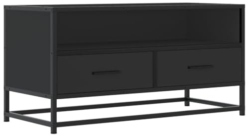 vidaXL TV-Schrank Schwarz 80x34,5x40 cm Holzwerkstoff und Metall