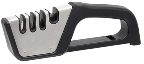 Scissors Sharpener - Knives Sharpener | Manual Kitchen Sharpener Tool | Kitchen Scissors Sharpener with Protective Cover | Safe Sharpening Stone Efficient Scissor Sharpener for Sushi, Knives