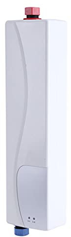 Mini Chauffe-eau instantané électrique sans Réservoir 3000 W pour Salle de Bain, Cuisine, Lavage (Trésor blanc de cuisine blanc)