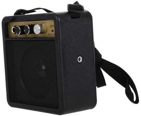 DIYEAH Amplificatore Mini per Chitarra Elettrica 5w Nero Effetti Integrati e Suono ad Alta Fedeltà in Plastico e Metallo per Pratica Musicale