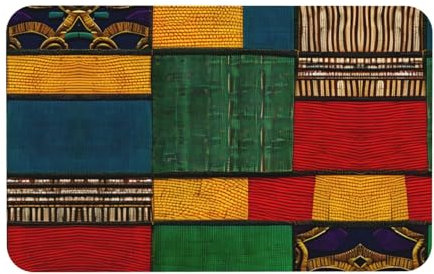 LXqlSS Tapis de bain imprimé patchwork de style africain, tapis de douche en terre de diatomite, tapis de bain pour salle de bain, séchage rapide