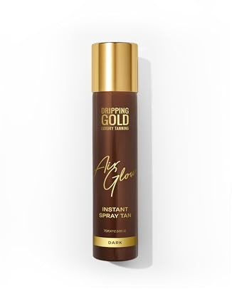 Dripping Gold Air Glow Instant Spray Tan, Luxury Self Tanning, 75ml - Dark