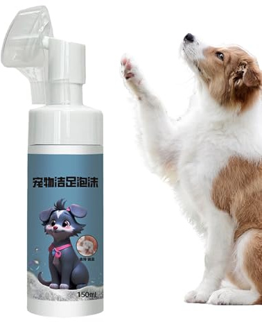Reinigungsschaum für Haustiere, mit Bürste, schäumender Pfotenreiniger, für schmutzige, schlammige Füße, kleine, mittelgroße und große Hunde, kleine Tiere, Welpen, Kätzchen, Katzen, Hunde, 150 ml