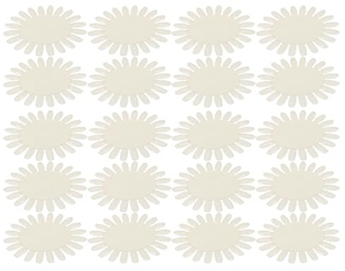 Healeved Roue D'échantillons de Vernis à Ongles Ovale Blanche 20 Conseils en Plastique Naturel pour Manucure Professionnelle et Nail Art, Nuancier Pratique Adapté Salon et Usage DIY