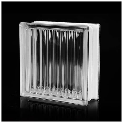 Piastrelle rettangolari in cristallo, Mattone di vetro Quadrato Cavo Isolamento termico Parete divisoria for ufficio 1-10 pz(Style 5,1 pcs)
