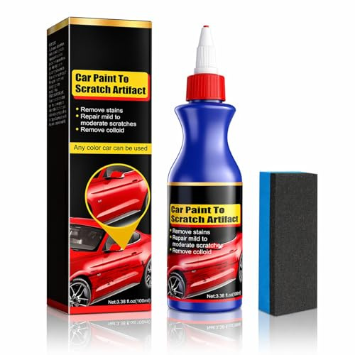 Reparador de Arañazos para Coche, Kit Eliminador de Rayones con Esponja, Restaura Brillo y Pintura, Fácil de Usar, Resultados Rápidos, Apto para Colores Ahorra Costes de Reparación