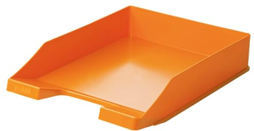 HAN 1027-X Briefablage Klassik, DIN A4/C4, stapelbar, stabil, modern (Orange, 10er Pack)