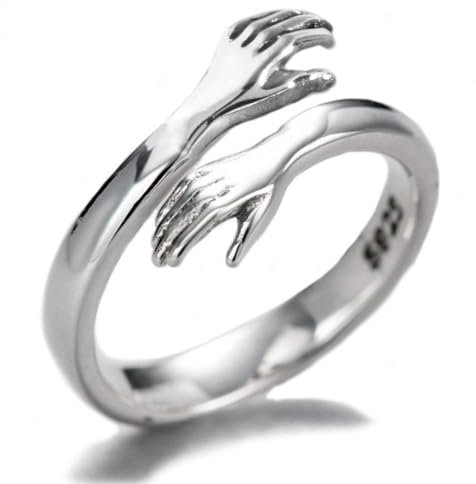 Helen de Lete Komm zu meinem Arm Umarmung 925 Sterling Silber offenen Ring
