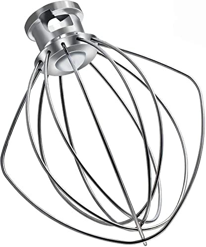 Fouet métallique pour mixeur KitchenAid à tête inclinable - Accessoire de remplacement - Agitateur de crème d'oeuf, fouet à la mayonnaise - Blanc d'oeuf