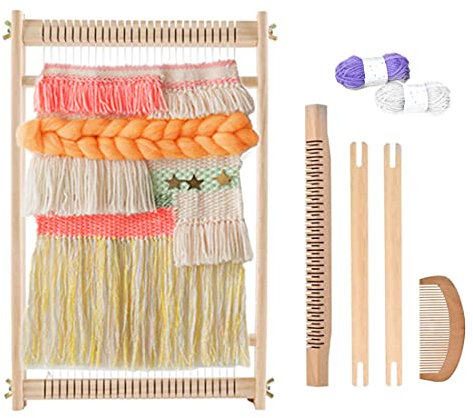 Ayasee Telaio per tessitura in legno, 40 x 30 cm, multi-artigianato