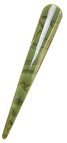 FRCOLOR Grande pince à cheveux crocodile antidérapante en forme de bec de canard en acétate vintage pour femmes et filles Cheveux épais et fins (vert)