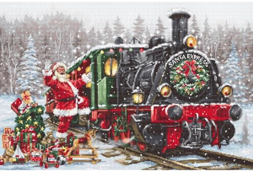 Luca-S - Kit punto croce Santa Express, 42 x 28 cm