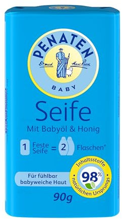 Penaten Seife Babypflege Handseife mit Babyöl & Honig für empfindliche Babyhaut,6 x 90g