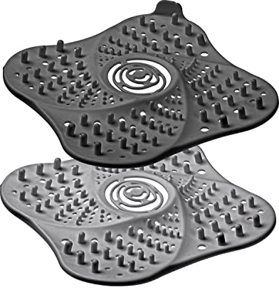 Westmark Abluss-Siebe, 2 Stück, Für Küche und Bad, Extra groß, Kunststoff, Anthrazit, 52332270